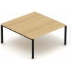 NABYTOK-DIZAJNOVY.SK - DESK16160U Konferenčný stôl pre viac osôb, 160/180cm, oceľová podnož U, dub/čierna