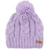 Vlnka Dětská čepice s ovčí vlnou s podšívkou Flora fialová