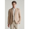 SAKO GANT SLIM TWO-TONE JERSEY BLAZER DARK KHAKI