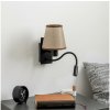 Brilagi Brilagi - LED Nástenná lampa NUBILA 1xE27/25W/230V + LED/3W čierna/hnedá BG1558C + záruka 3 roky zadarmo + záruka 3 roky zadarmo