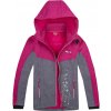 Dievčenská softshellová bunda, zateplená - Wolf B2267, ružová / šedá Farba: Sivá, Veľkosť: 152-158