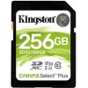 256 GB .SDXC karta Kingston Canvas Select Plus SD Class 10 UHS-I (r100MB/s, w100MB/s) SDS2/256GB