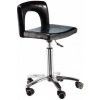 Taburet na kolieskach s opierkou Hairway Flash, čierny (51024-YD29)