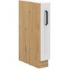 Tempo Kondela Spodná skrinka s výsuvným košom, biela/dub artisan, LULA D15 CARGO
