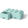 LEGO LEGO úložný box s šuplíky 250x500x180mm - aqua