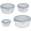 Dóza MagicHome Lunchbox set MB07, sada 4 ks, 400/800/1500/2300 ml, okrúhla, Clip