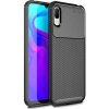 Huawei Honor 8A / Y6 (2019) čierne uhlíkové vlákno (Carbon Fiber) nárazuvzdorné TPU puzdro