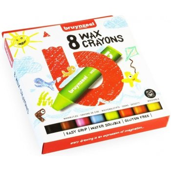 Hrubé farebné voskové pastelky pre deti Bruynzeel Holland 8 ks