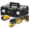 DeWalt DCS356E1T-XJ aku oscilačná brúska 18V/1*1,7Ah bez nabíjačky, príslušenstvo POWERSTACK, TSTAK