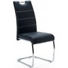 Jedálenská stolička Flora, čierna ekokoža