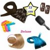 Clip in deluxe balíček - clip maxi set 73cm REMY pravé ľudské najsvetlejšia blond fialová krátke široké