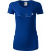 Dráha letu včely - srdce - Dámske tričko z organickej bavlny Origin (GOTS) - 2XL ( Kráľovská modrá )