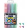 Zvýrazňovač CENTROPEN 8542 FLEXI PASTEL - sada 4 ks