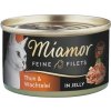 Miamor Feine Filets Adult tuniak s prepeličími vajcami v želé 100 g
