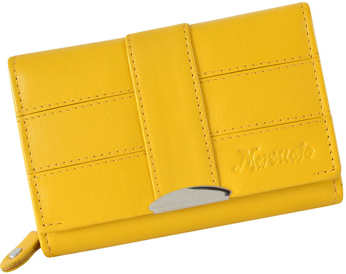 Mercucio malá dámska kožená peňaženka žltá