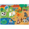Djeco obrovské puzzle Farma s rozličnými plochami na rozvíjanie hmatu