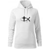 Ježíšova ryba - Mikina dámská Cape s kapucí - XS ( Biela )