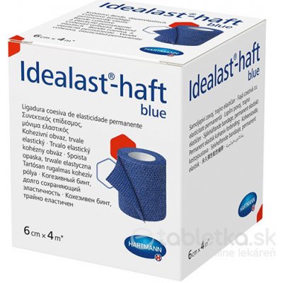 Idealast Color Cohesive ovínadlo elastické krátkoťažné, modré 6 cm x 4 m 1 ks