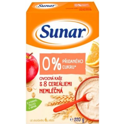 SUNAR ovocná s 8 cereáliami 6 x 220 g