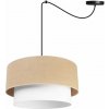 Light Home Závesné svietidlo Juta Spider, 1x jutové/biele textilné tienidlo, (výber z 2 farieb konštrukcie)