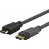 VIVOLINK Pro Displayport - HDMI kábel, 4k/UHD, 1m