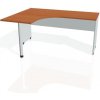 Hobis Pracovný stôl Gate, ergo, pravý, 160x75,5x120 cm, čerešňa/sivá