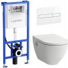 Laufen WC CLEANET NAVIA set s bidetom + podomietkový modul + tlačidlo biele H8206017570001 SET1