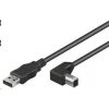 PremiumCord ku2ab2-90 USB 2.0, A-B, se zahnutým USB-B konektorem 90°, 2m