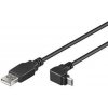 PremiumCord Kábel micro USB 2.0, A-B, 90 °, 1m (ku2m1f-90)