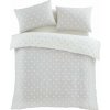 Biele/sivé flanelové obliečky na jednolôžko 135x200 cm Polka Dot – Catherine Lansfield