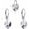 Evolution Group Sada šperkov s krištáľmi Swarovski náušnice a prívesok biele srdcia 39003.1
