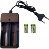 Nabíjačka pre 2 ks batérie CR123A + 2 ks batérie RCR123A 650 mAh 3.0V