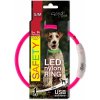 Obojok Dog Fantasy LED nylon ružový 45cm