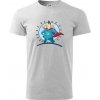 Ocko superman - dievča a dievča - Klasické pánske tričko vyššej gramáže - 2XL ( Svetlosivý melír )