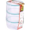 Dóza MagicHome Lunchbox set YH001, sada 3 ks, 800 ml, okrúhla, Clip