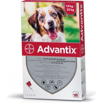 Advantix spot-on 10-25 kg 4 x 2,5 ml