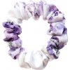 MURU Úzka Saténová Scrunchie gumička - Flower