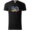 Kvetinové číslo kreslené - 50 - Tričko z organickej bavlny - 2XL ( Čierna )