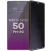 Hybridné ochranné sklo s funkciou ochrany súkromia pre Infinix Note 50 Pro 4G, Bizon matné sklo