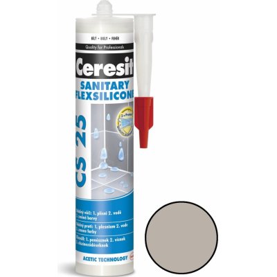 CERESIT CS 25 sanitárny silikón 280g sivý