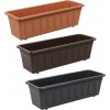 Nohelgarden Truhlík GARDEN plastový antracitový s dezénom - 40cm