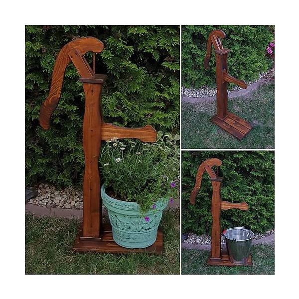 RETRO Drevená Dekorácia Záhradná ručná pumpa, drevený stojan na kvetináč do  záhrady od 65 € - Heureka.sk