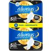 Always Ultra vložky Secure Night Extra s krídelkami, veľkosť 5, 10 ks