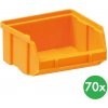 ArtPlast Plastové boxy BASIC, 100 x 95 x 50 mm, 70 ks, žltooranžová