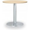 Konferenčný stolík ZEUS II, priemer 60 cm, chrómovaná podnož, breza