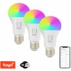 Immax NEO LITE SMART sada 3x žiarovka LED E27 11W RGB+CCT farebná a biela, stmievateľná,Wi-Fi