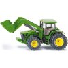 Siku Traktor John Deere s p ným nakladačom červená 1:50