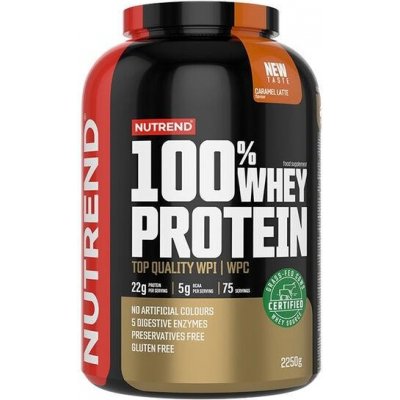 NUTREND 100% Whey Protein 2250 g - Jahoda