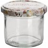 Zaváracie poháre Gastro 125 ml, skrutkovacie viečko s nápisom „handmade“, sada 6 ks