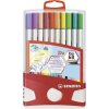 Vláknový fix s flexibilným štetcovým hrotom STABILO Pen 68 brush Colorparade - 20 ks